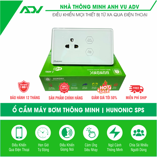 Ổ CẮM MÁY BƠM CHỐNG GIẬT HUNONIC SPS