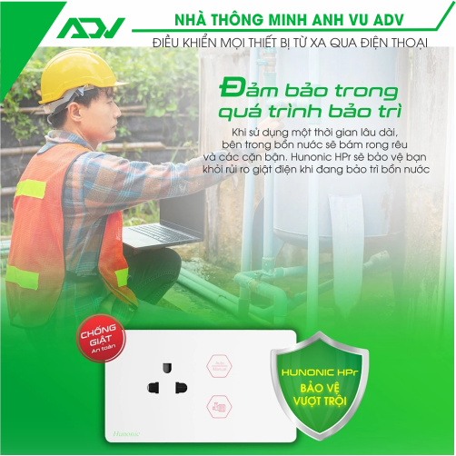 Ổ CẮM MÁY BƠM CHỐNG GIẬT HUNONIC SPS - Ảnh 3